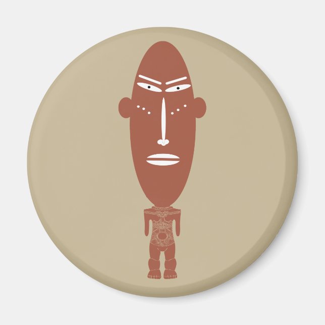 Aimant L'art autochtone tribal africain Abstrait (Devant)