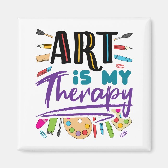 Aimant L'art est mon Artiste Thérapeutique L'art Artistiq (Devant)
