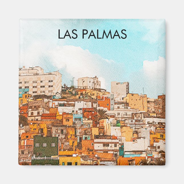 Aimant Las Palmas Gran Canaria City View (Devant)