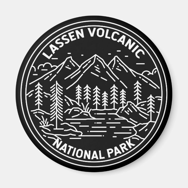 Aimant Lassen Parc National Volcanique Californie Monolin (Devant)
