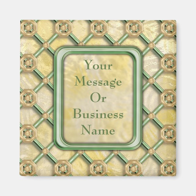 Aimant Lattice de patine dorée (Devant)