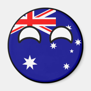 Aimant L'Australie Geeky tendante drôle Countryball