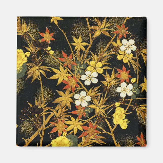 Aimant L'automne japonais laisse l'art classique antique  (Devant)
