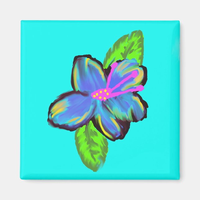 Aimant Lavande bleu jaune jaune (Devant)