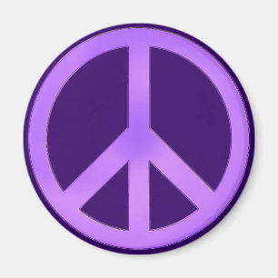 Aimant Lavande sur le panneau de Paix Violet foncé