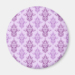 Aimant Lavande Violette Damassé Bicolore