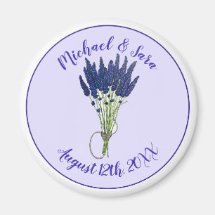 Aimant Lavandula Lavender Floral Purple Mariage Favoriser