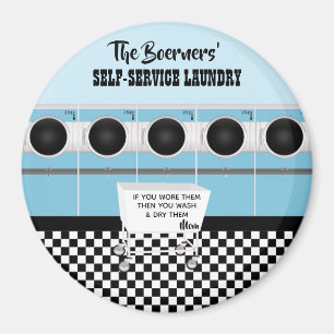 Aimant Lave-Linge En Libre-Service Rétro Ils Font Le Trav