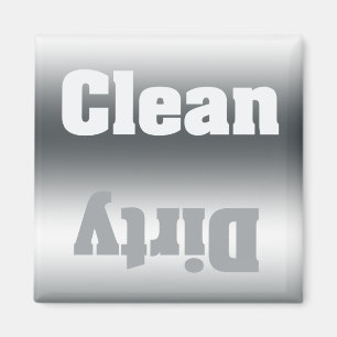 Aimant Lave-vaisselle nettoyant ou sale en argent