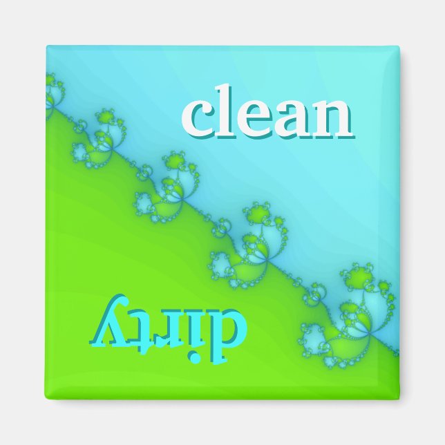 Aimant Lave-vaisselle - Propre ou sale? (Devant)