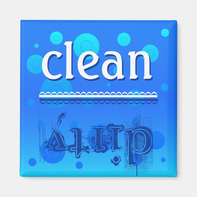 Aimant Lave-vaisselle - Propre ou sale? (Devant)