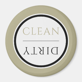 Aimant Lave-vaisselle propre/sale | Sage noir et blanc ro
