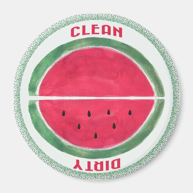 Aimant Lave-vaisselle Reversible Dirty Clean Watermelon (Devant)