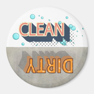 Aimant Lave-vaisselle réversible rétro Lance propre sal