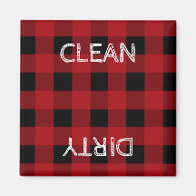 Lave-vaisselle rouge et noir Cabine rustique