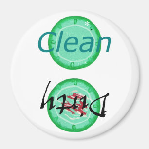 Aimant Lave-vaisselle sale magnets, plaques vertes