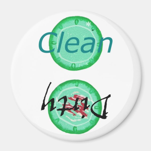Aimant Lave-vaisselle sale magnets, plaques vertes (Devant)
