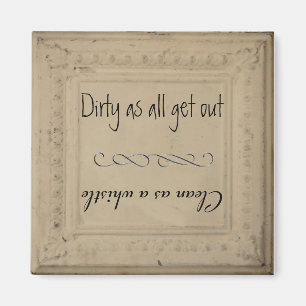 Aimant Lave-vaisselle Shabby Chic propre/sale