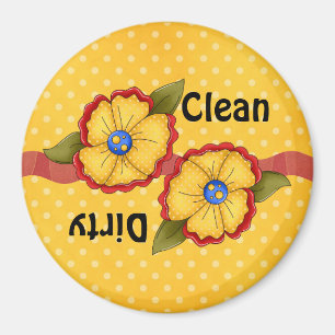Aimant Lave-vaisselle Yellow Flower Clean