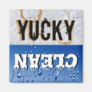 Aimant Lave-vaisselle Yucky propre et sale