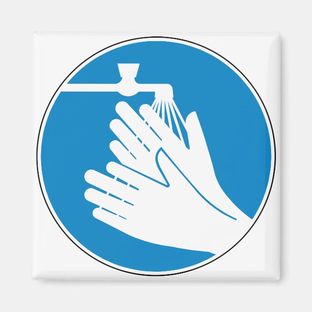Aimant Lavez-vous les mains (santé et sécurité) (hygiène) (Devant)