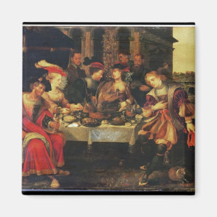 Aimant Lazarre au Tableau d'homme riche, 1618 (huile sur