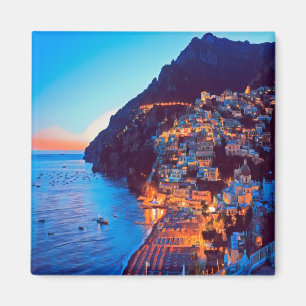 Aimant ldp POSITANO Côte Amalfi - coucher de soleil pris