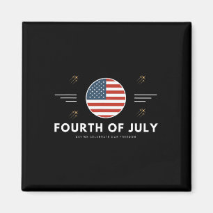Aimant Le 4 Juillet 4 juillet Drapeau Américain Usa