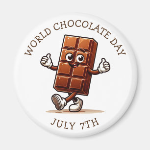 Aimant Le 7 juillet est la Journée mondiale du chocolat