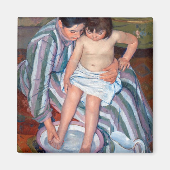 Aimant Le bain de l'enfant, Mary Cassatt (Devant)
