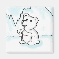 Le bébé d'ours blanc de bande dessinée a besoin