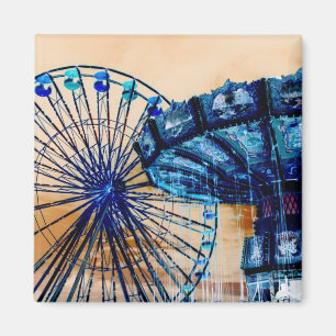 Aimant Le bleu jaune la roue de ferris qu'invertie