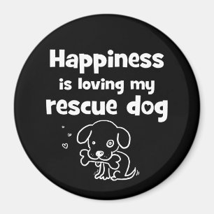 Aimant Le bonheur aime mon chien de délivrance