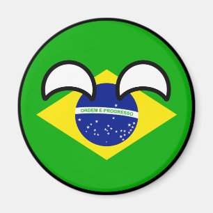 Aimant Le Brésil Geeky tendant drôle Countryball