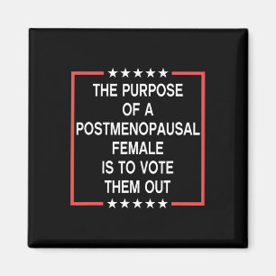 Aimant Le But D'Une Femme Postménopausée Est De Voter