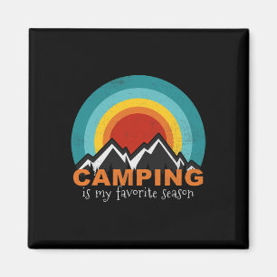 Aimant Le camping est ma saison préférée Drôles de campeu
