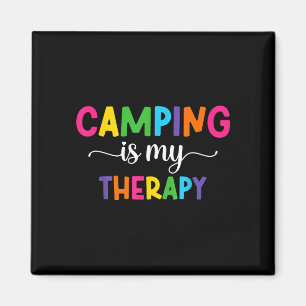 Aimant Le camping est ma thérapie femmes camping avec cit