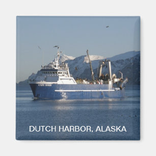 Aimant Le Cap Horn, chalutier usine dans le port