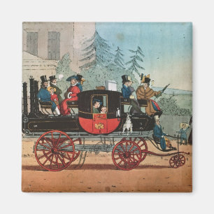 Aimant Le car de vapeur