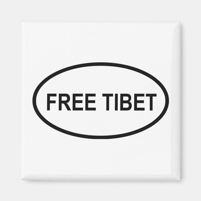 Aimant Le Carré du Tibet libre (Devant)