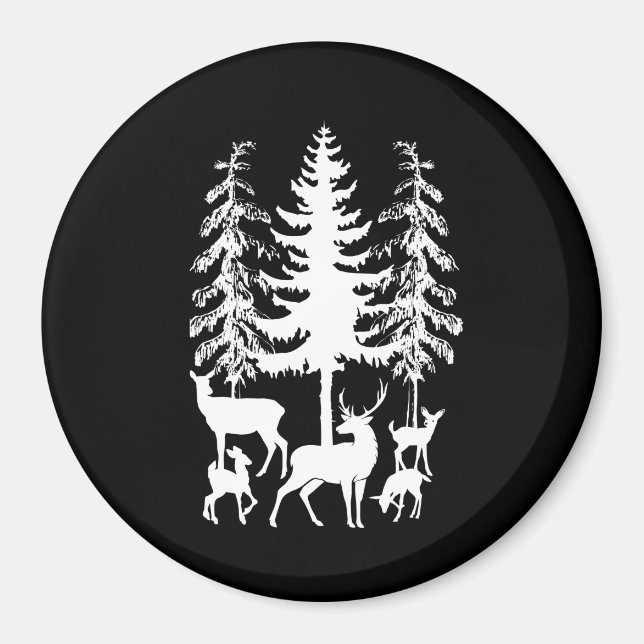 Aimant Le cerf dans l'aimant forestier (Devant)