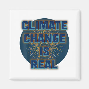 Aimant Le changement climatique est réel T-shirt Il n'y a