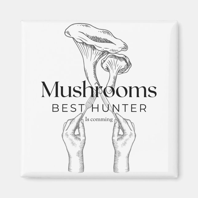 Aimant Le Chasseur De Champignons Vient (Devant)