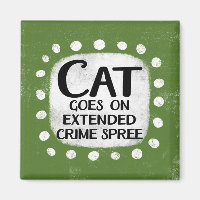 Le Chat Commence Sur La Criminalité Réfrigérateur 