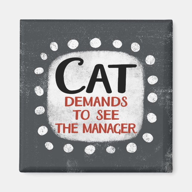 Aimant Le Chat Demande De Voir Le Gestionnaire Réfrigérat (Devant)