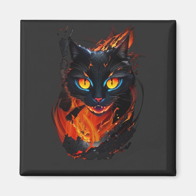 Aimant Le chat en enfer (Devant)