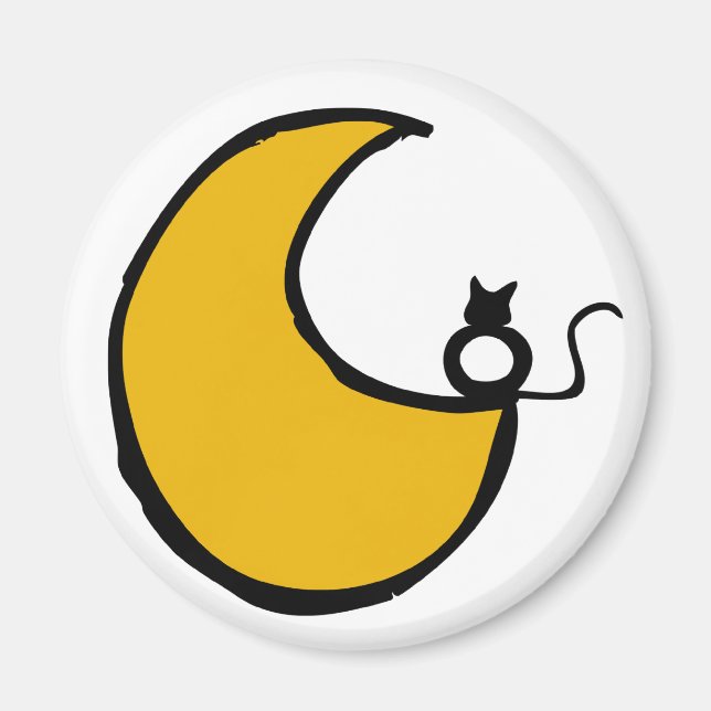 Aimant Le chat et la lune (Devant)