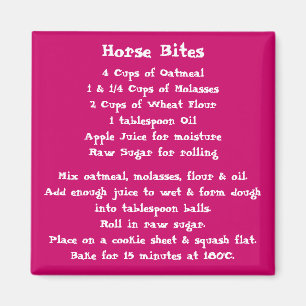 Aimant Le cheval mord la couleur d'aimant de recette