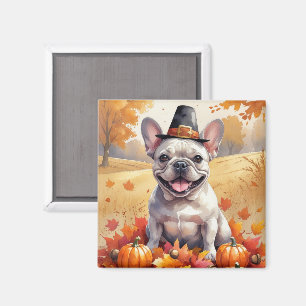 Aimant Le Chien À Balle Français En Automne Laisse L'Art 