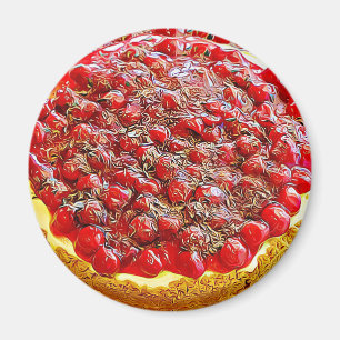 Aimant Le chocolat de gâteau au fromage de cerise arrose
